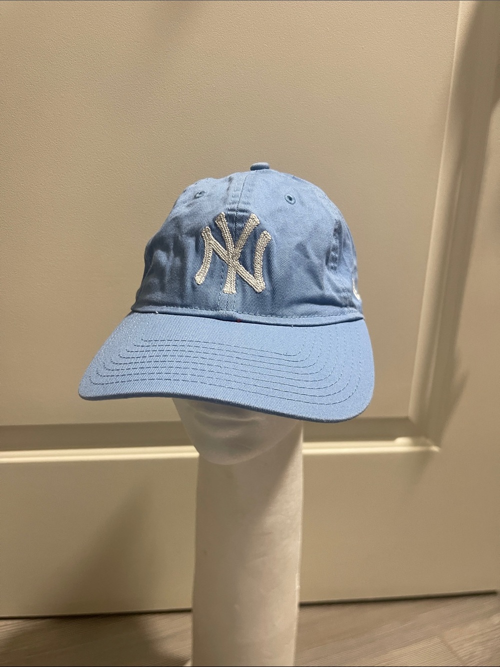 Light Blue NY Yankees Cap with White Logo